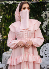 BLUSH GRACE EMBROIDERED SILKY LAWN CAPE PINK