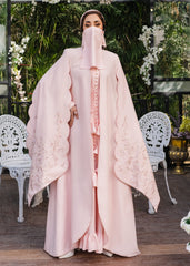 BLUSH GRACE EMBROIDERED SILKY LAWN CAPE PINK