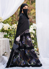 MIDNIGHT GRACE PEARL NIDA FABRIC CAPE BLACK