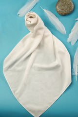 Pure Elegance Classic Ivory Scarf White